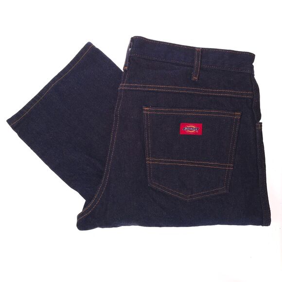Dickies Men's 34x34 Jeans Dark Rinsed Denim Regular Fit 5-pocket W4164h5 - Picture 2 of 9